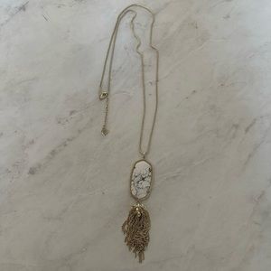 Kendra Scott Rayne Necklace in White Howlite and Gold